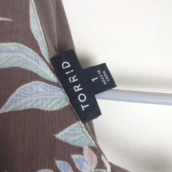 Maxi Gauze Walk-Through Boho Dress Romper Tropical Women's Size 1X - Picture 4 of 14